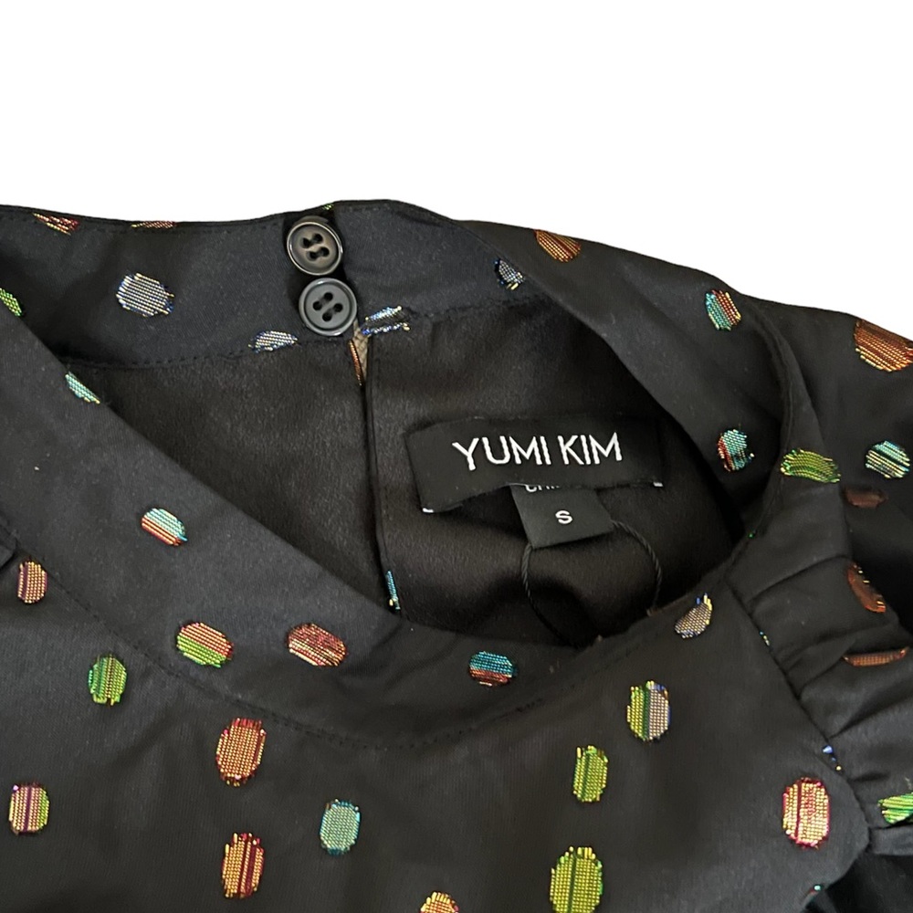 Yumi Kim All or Nothing Sheer Black & Polka Dot Blouse Size S - Picture 6 of 6